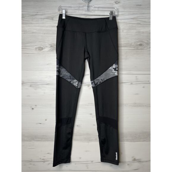 Reebok Pants - Reebok Leggings Womens Small Geometric Yoga Athletic Gym Running Pants